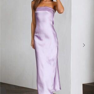Elegant Lavender Strapless Dress